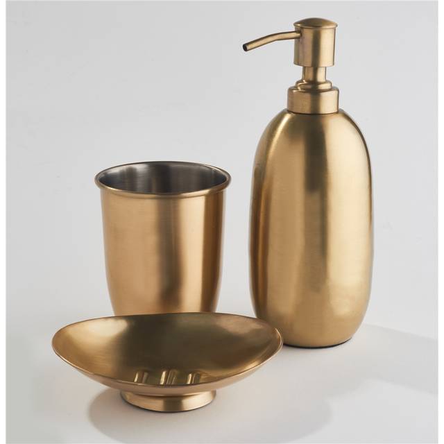 OurHouse Brass Bathroom Set - Brown - 12 x 18 x 20cm