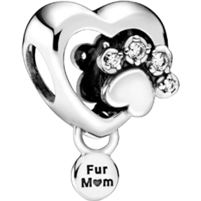 Pandora Sparkling Paw Print &amp; Heart Charms