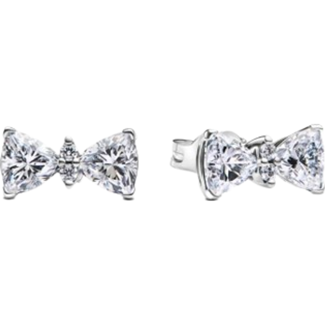 Pandora Sparkling Bow Stud Earrings