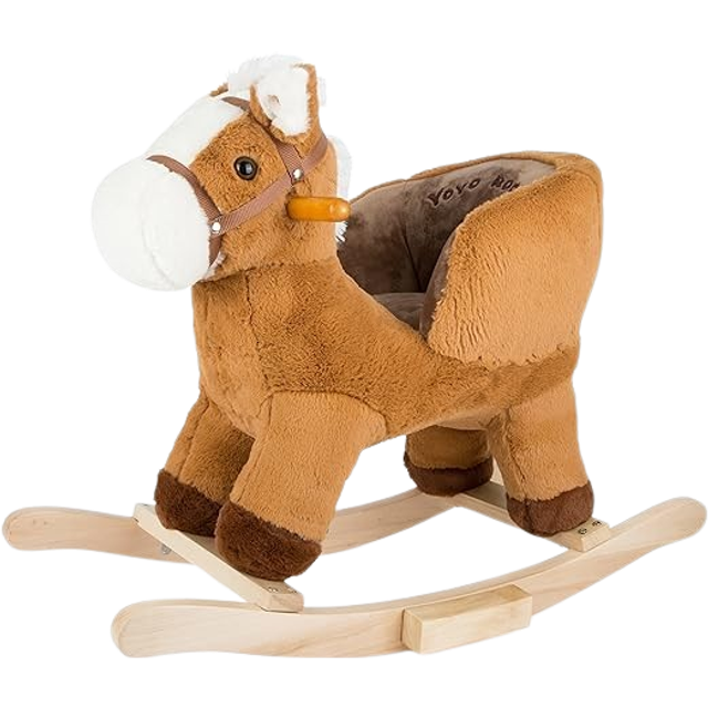 Small Foot gunghäst av tyg, galoppering och räkljud med en knapptryckning, för barn från 12 månader, 10616