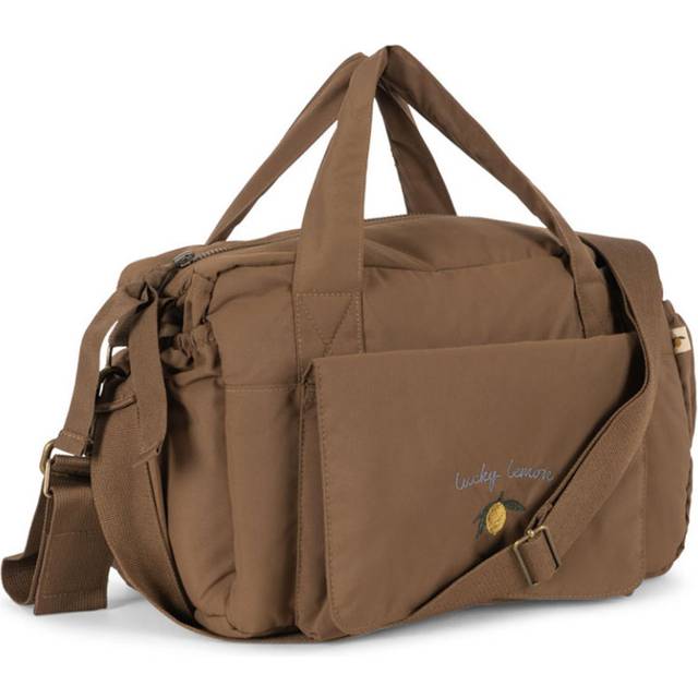 Konges Sløjd - All You Need Mini Bag - Skötväska - Walnut / lemon - H13 x W17 x L28 cm