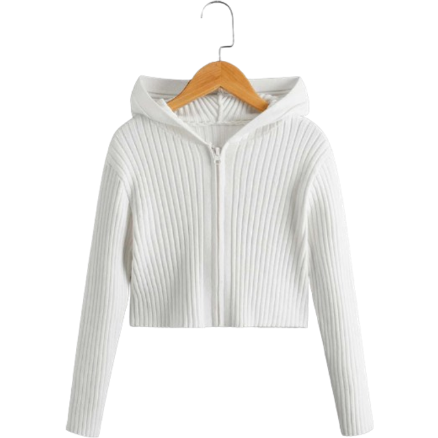SHEIN Tween Girl Drop Shoulder Hooded Cardigan