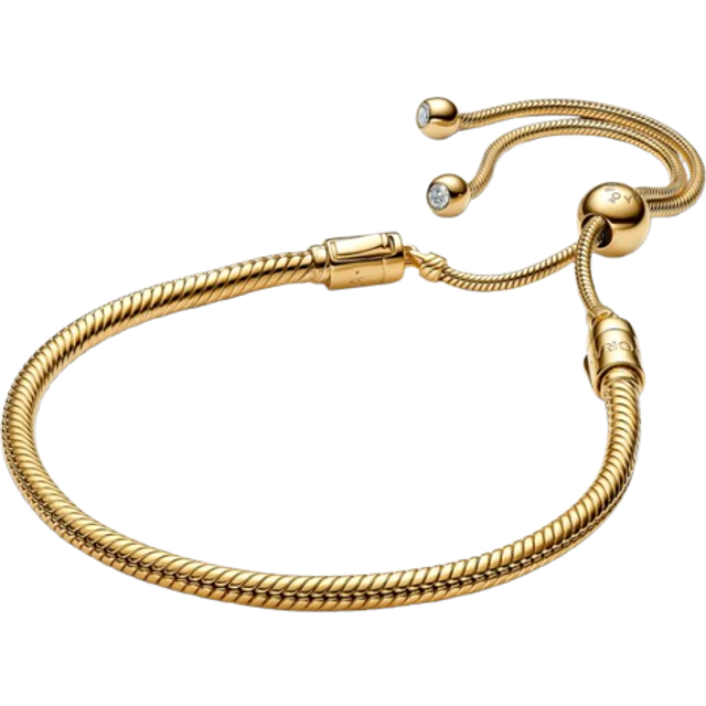 Pandora Bracelets - Schlangen-Gliederarmband mit Schiebeverschluss - gold - Bracelets for ladies - 28