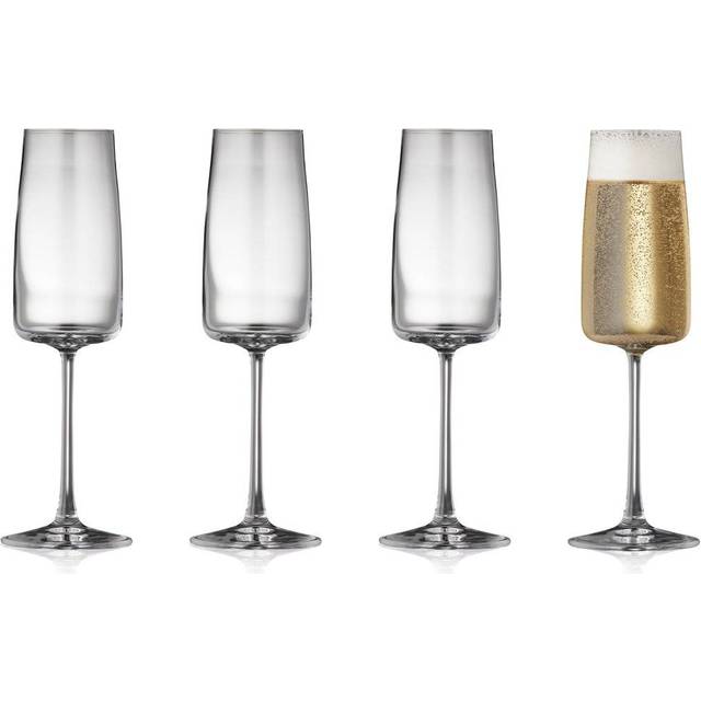 Lyngby Krystal Zero Champagneglas 30cl 4stk