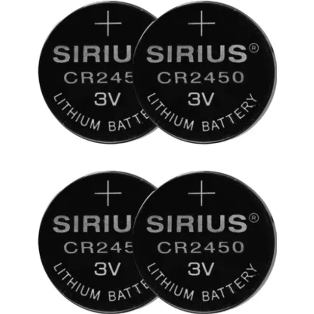 SIRIUS HOME Decopower Cr2450, 4 Stk Sæt |Silver |One Size