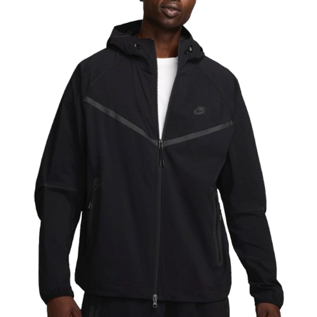 Nike Tech Woven Full Zip Hooded Jacket, Black - L