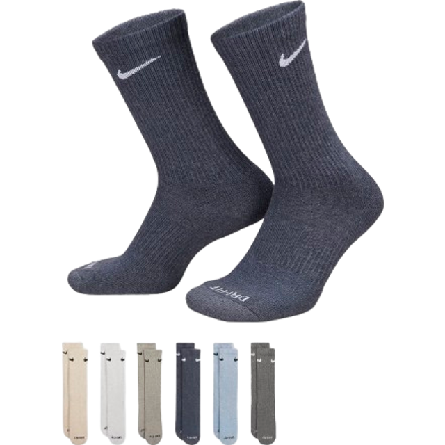Nike Everyday Plus Cushioned Training Crew Socks (6 Pairs) - Multi-Colour - 8-11