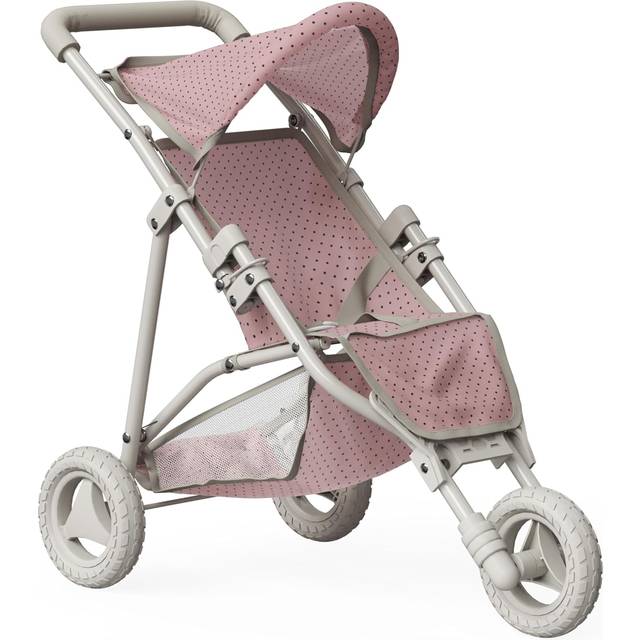 Olivia's Little World Polka Dots Princess Baby Doll Jogging Stroller Pink, Pink