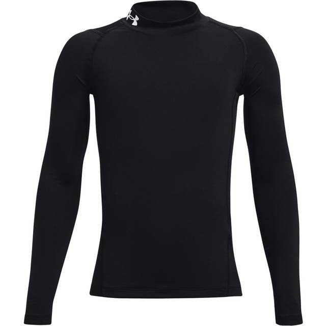 Under Armour Heatgear Armour Mock långärmad t-shirt för pojkar och pojkar, svart vit (001), 10 år UK