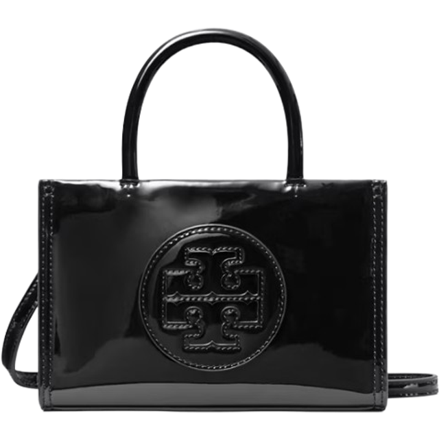 Tory Burch Ella Bio Faux Leather Mini Tote Bag - Black