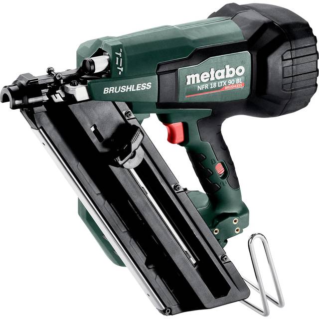 Metabo NFR 18 LTX 90 BL batteridriven spikpistol – 612090840 – 18 V – Med pneumatisk slagteknik för mångsidiga golv- och monteringsarbeten – Utan batteri och laddare