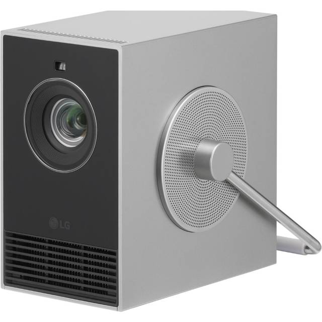 LG CineBeam Q HU710PB - DLP-projektor - RGB laser - bärbar - 500 ANSI lumen - 3840 x 2160 - 16:9 - 4K - Miracast Wi-Fi Display / AirPlay 2 - silver