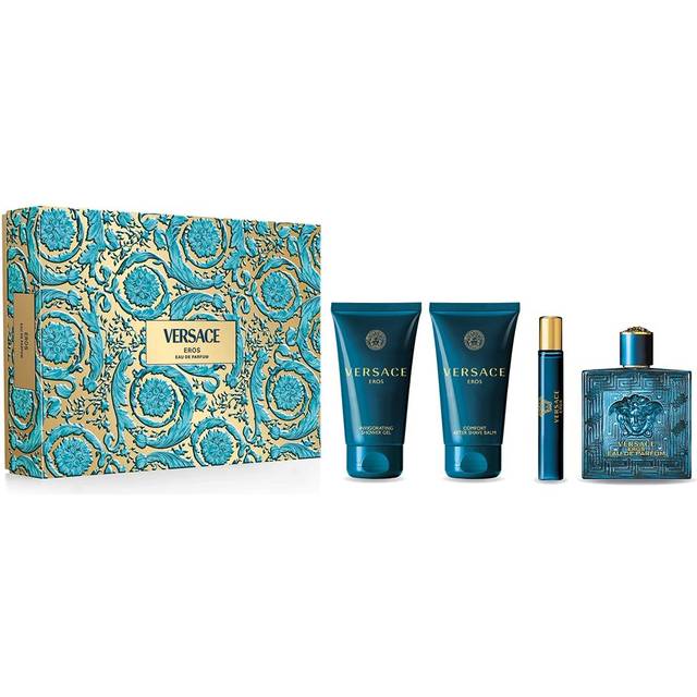 Versace Eros Gift Set 100ml EDP + 75ml Shower Gel + 75ml Aftershave Balm + 10ml EDP