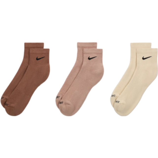 Nike Training – Everyday Plus – Bruna ankelstrumpor med dämpning, 3-pack