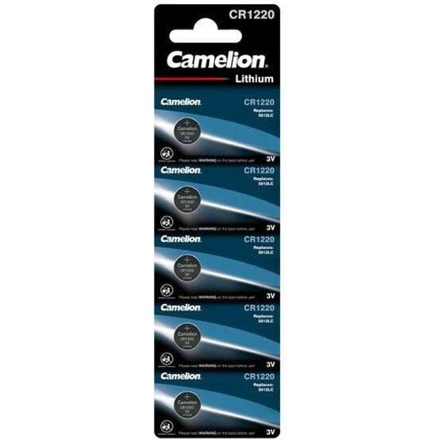 5 camelion cr1220 batteries lithium 3v coin cell dl1220 5bl exp 2032