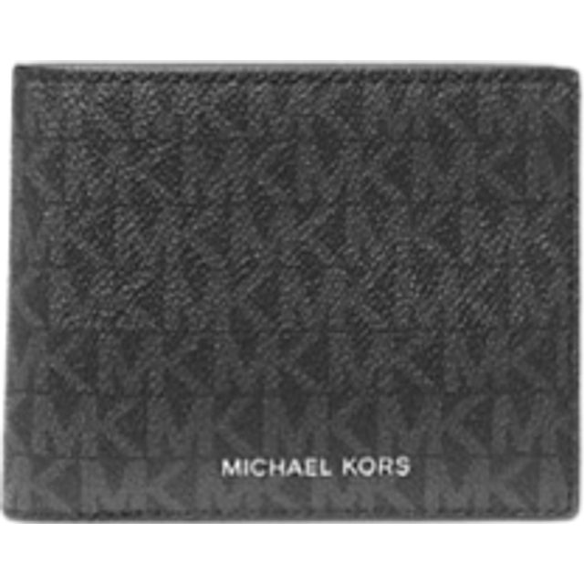 MK Harrison Logo Billfold Wallet With Passcase - Black - Michael Kors - ONE SIZE