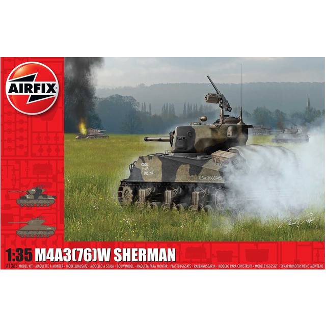 "Airfix A1365 M4A3(76)W ""Battle of the Bulge"" 1:35 Plastic Model Kit"