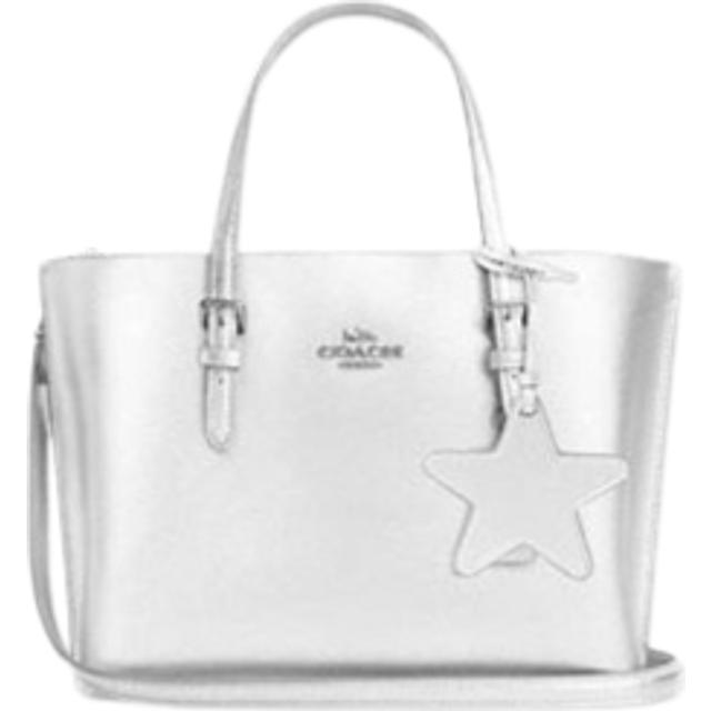 Coach Womens Mollie Tote 25 in Pearlized Leather Interior - Natural - One Size