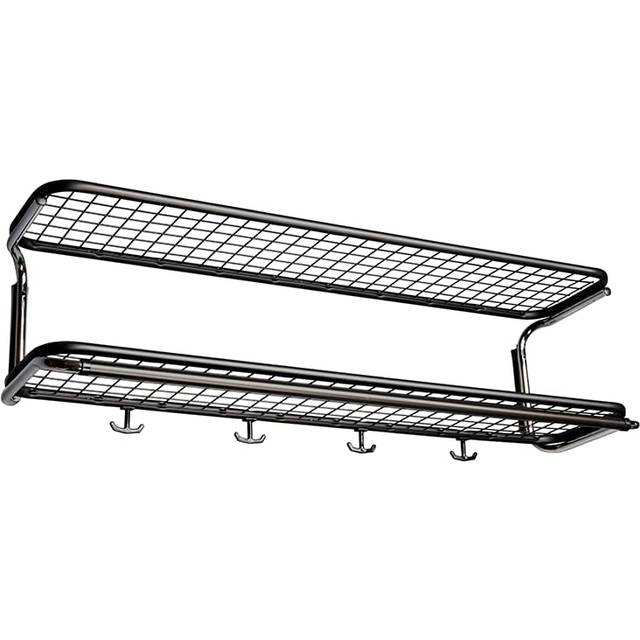 Essem Design Classic 650 hatthylla svart/krom, 2 plan, 100 cm