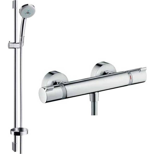 Hansgrohe Ecostat 1001 Sl 900mm Chrome Combi Set With Hand Shower