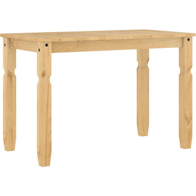 vidaXL Dining Table Corona 112x60x75 cm Solid Wood Pine - Brown