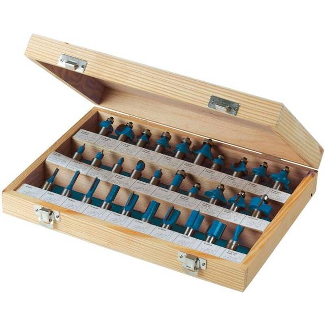 Silverline 1/2" TCT Router Bit Set 30 Piece 1/2"