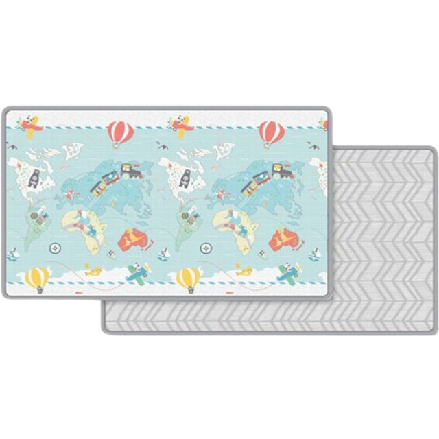 Skiphop Double Reversible Playmat - Travellers, Multi
