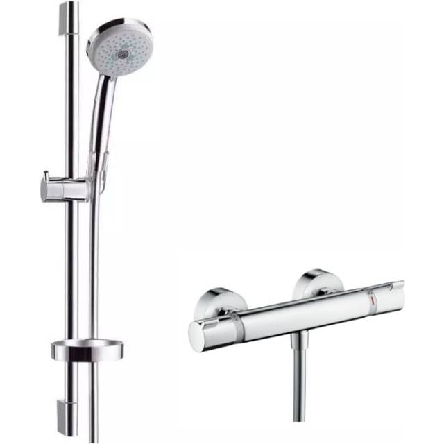 Hansgrohe Ecostat 1001 Sl 650mm Chrome Combi Set With Multi Hand Showe