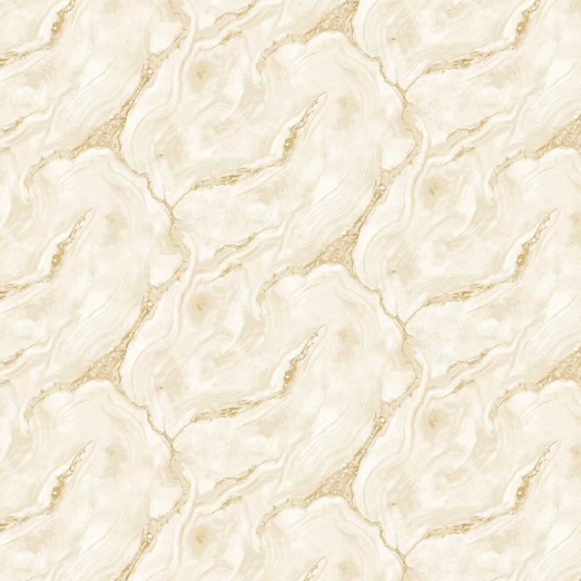 Palmetto Agate Marble Wallpaper Natural Gold Metallic Modern