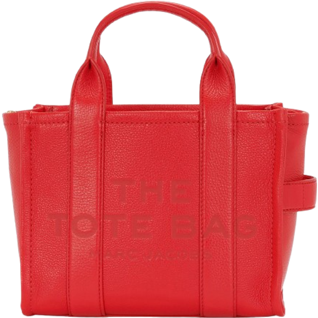 MARC JACOBS Marc Jacobs The Leather Small Tote Bag in True Red