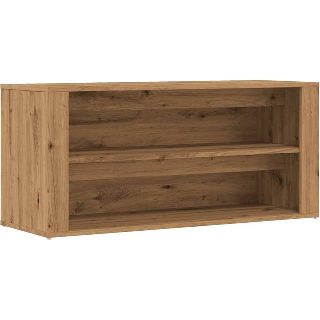 vidaXL Skobänk artisan ek 100x35x45 cm konstruerat trä