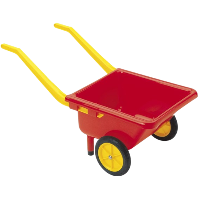 Dantoy - Classic wheelbarrow - Leksaker - Black, Red, Yellow - L72 x W33 x H36 cm