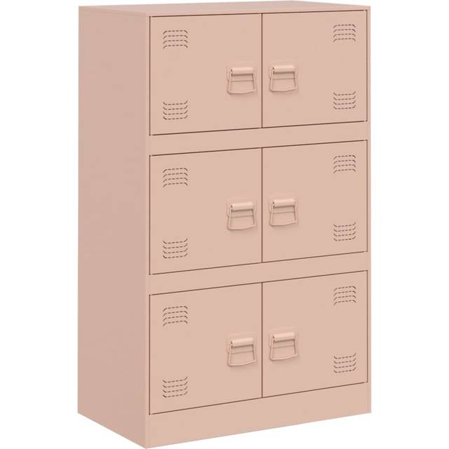 vidaXL Sideboard Pink 67x39x107 cm Steel