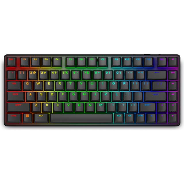 Alienware Pro Wireless Gaming Keyboard - Tangentbord - 75% - compact TKL - AlienFX per tangent RGB / 16,8 miljoner färger - trådlös - 2.4 GHz, Bluetooth 5.1, USB - QWERTY - amerikansk - tangentbrytare: Alienware linjära mekaniska brytare (för hotswap) - D
