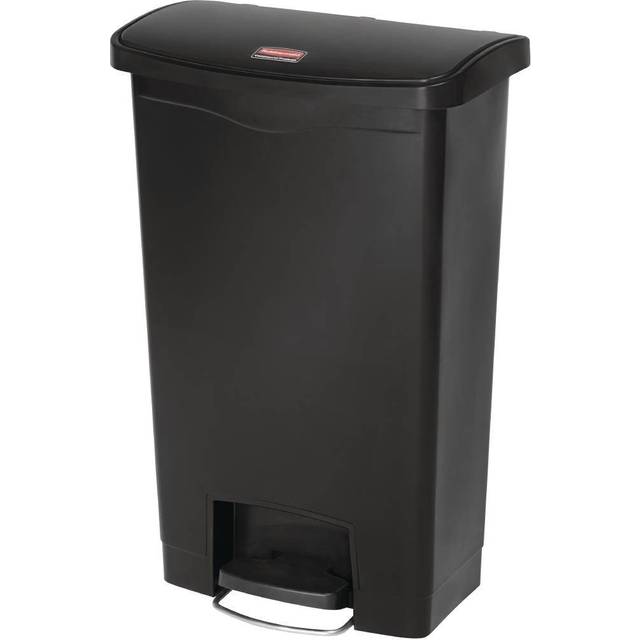 Rubbermaid Slim Jim 50L/13g Front Step Resin Step-on Red