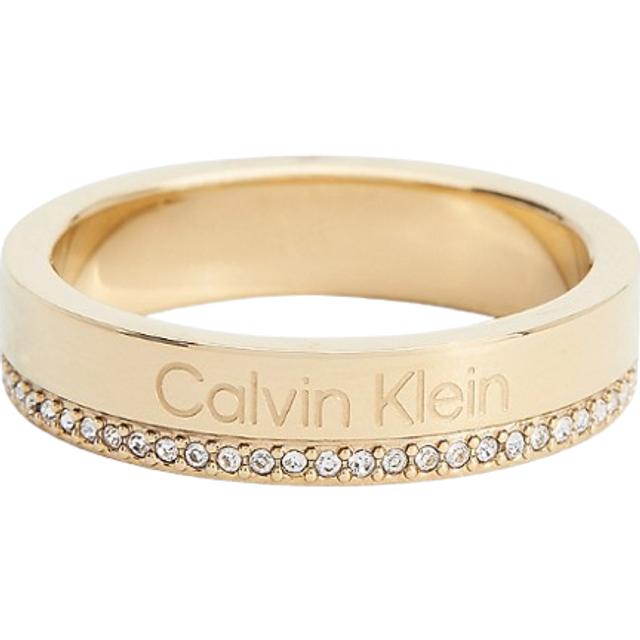 Calvin Klein Ladies' Polished Yellow Gold Plated Ring