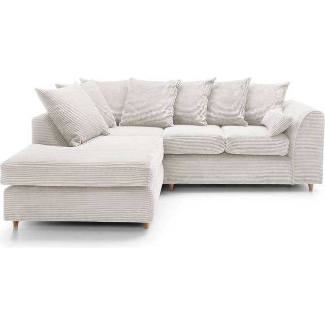 Abakus Direct Jumbo Corner Sofa White Right White One Size