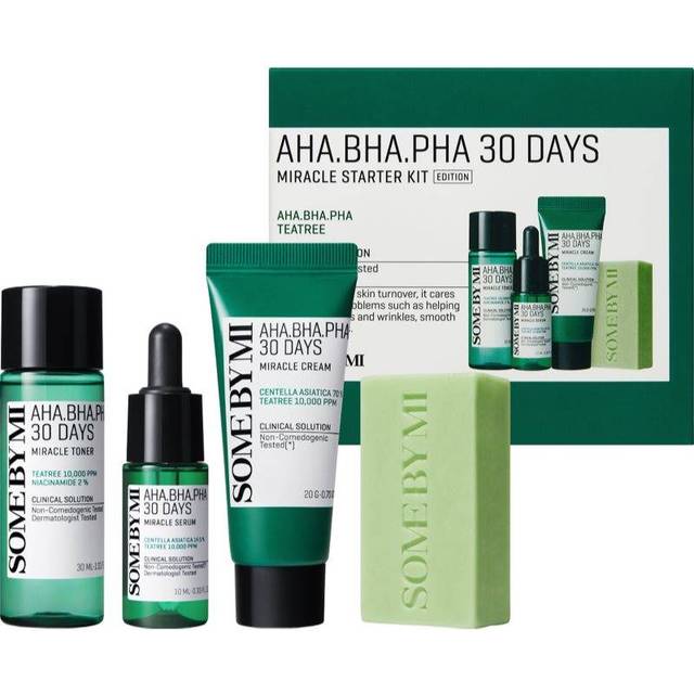 SOME BY MI - AHA, BHA, PHA 30 Days Miracle Starter Set 2024 Version - 4 pcs