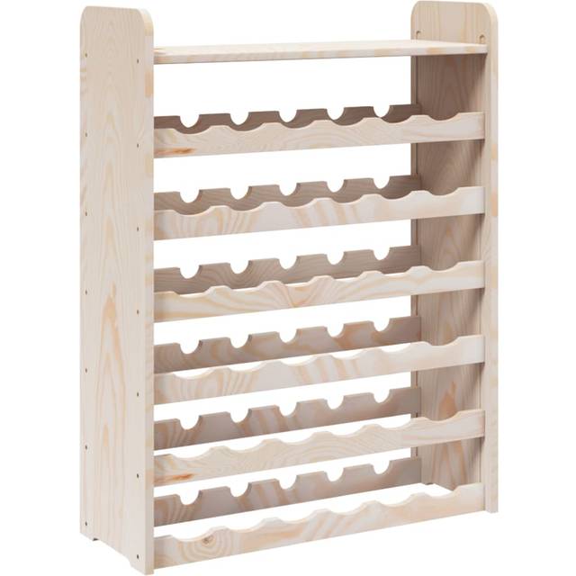 Vinställ med hylla 67,5x25x87 cm massiv furu