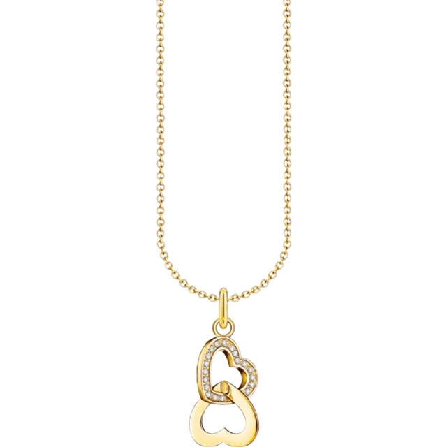 Thomas Sabo KE2267-414-14-L45V Vergoldete Kette mit verschlungenen Herzen Damen