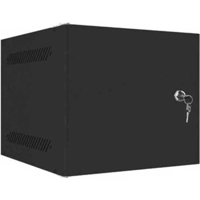 Lanberg rack cabinet 10" 4u 280x310 black, metal door (flat pack) wf10-230