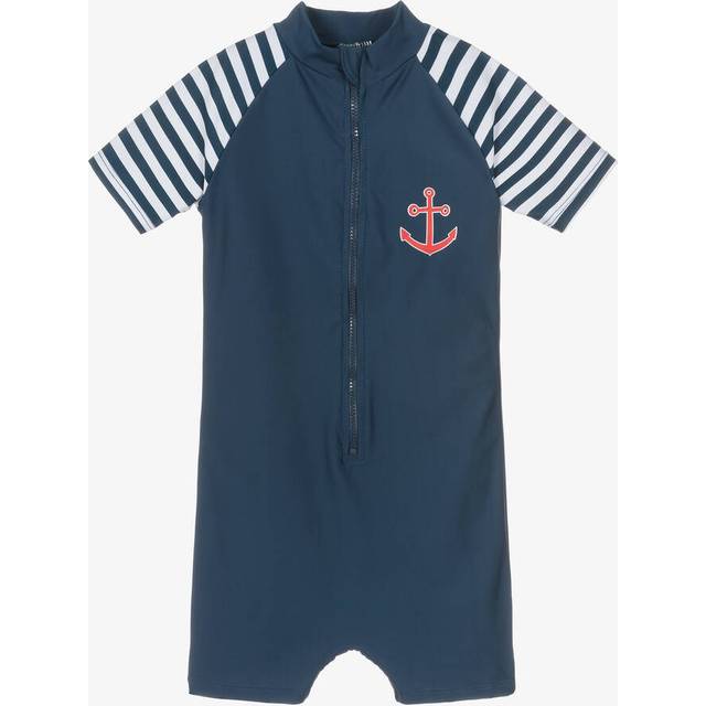 Playshoes Navy Blue Anchor Sun Suit (Upf50+) - 1-2 year