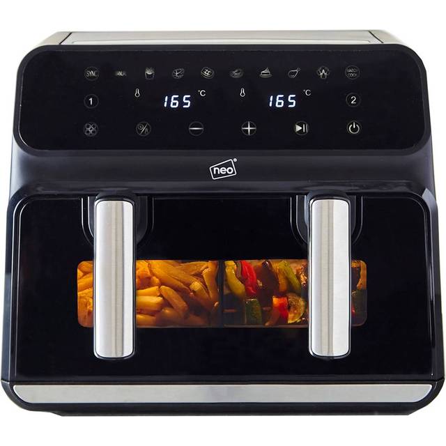 Black 8.5L Electric Digital Dual Zone Air Fryer with Window - One Size