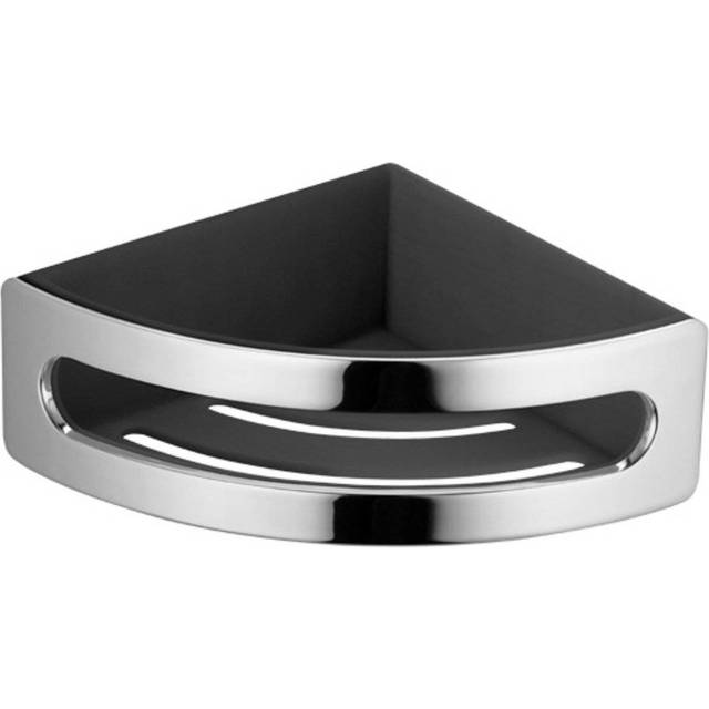 Keuco Elegance 11657010001 Sponge Basket for Corner Installation 2-Part Chromed/Charcoal Grey
