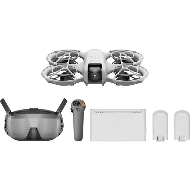 DJI Pack Neo Motion Vuela Más, dron mini con cámara 4K UHD para adultos, 135 g dron que vuela siguiéndote, despega desde la mano, seguimiento de objetivos por IA, con RC Motion 3 y 3 baterías