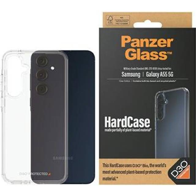 PanzerGlass HardCase - Clear Edition - bagsidecover til mobiltelefon - MagSafe-kompatibilitet - D3O Bio, plastik - gennemsigtig - for Samsung Galaxy