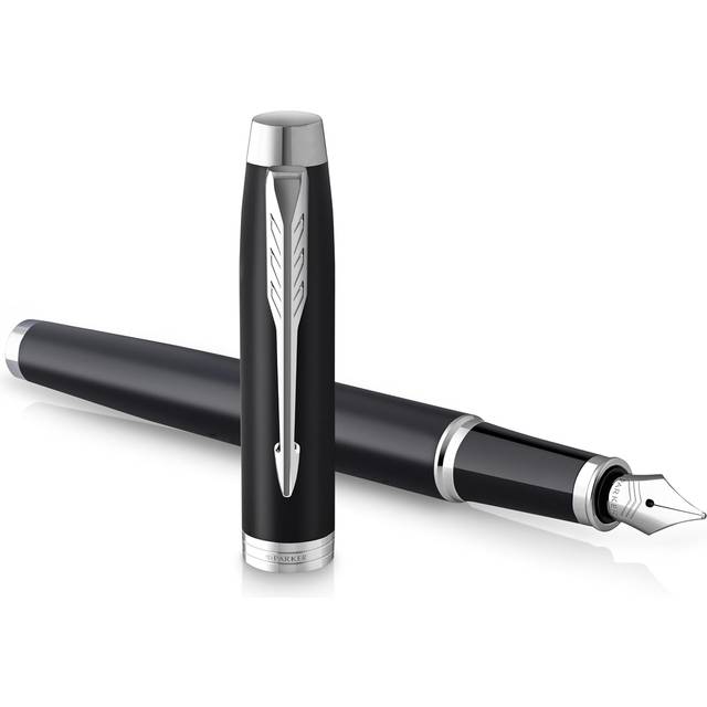 Parker IM 2143637 Black And Chrome Finish Fountain Pen - A23107