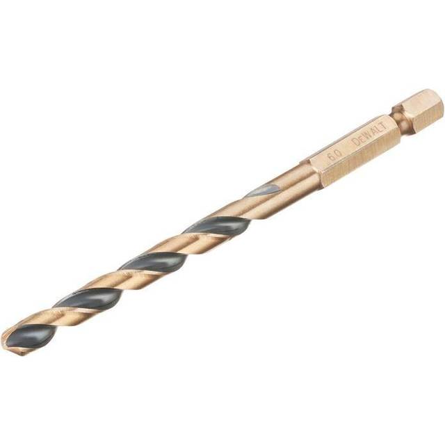 DeWalt Black and Gold Hex Impact HSS Drill Bit 6mm Pack of 1