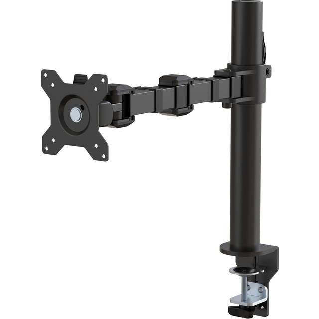 Amazon basics single monitor stand - height adjustable arm mount, steel, black