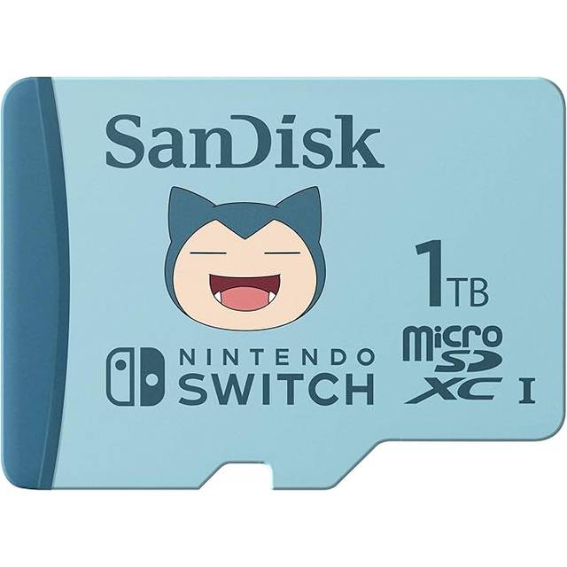 SanDisk 1TB Pokémon Snorlax microSD-kort för Nintendo Switch, Läshastigheter på upp till 100 MB/s, skrivhastigheter på upp till 90 MB/s, 4K UHD, V30, U3)